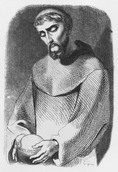 Abélard en moine à Saint-Gildas-de-Rhuys, illustration des 